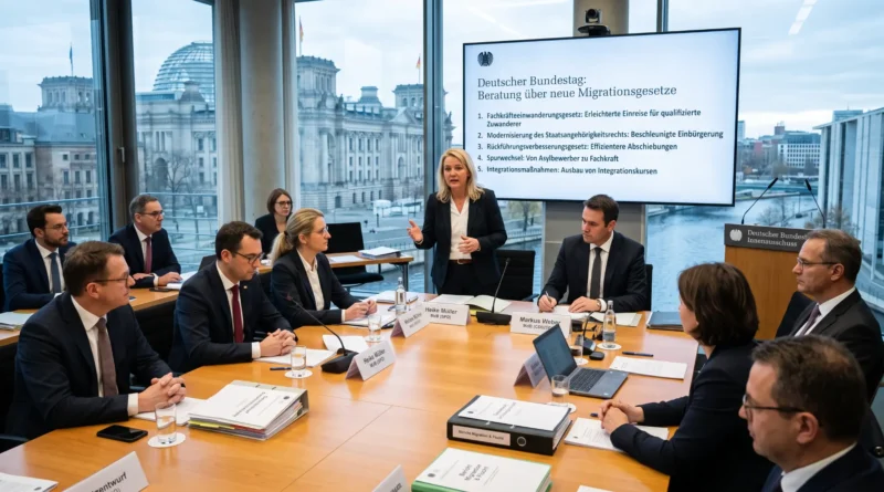 مشهد مناقشة واعتماد القوانين الجديدة في ألمانيا داخل البرلمان الألماني